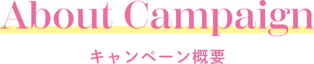 About Campaign キャンペーン概要